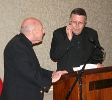 Priests offer Bishop Niederauer a fond farewell