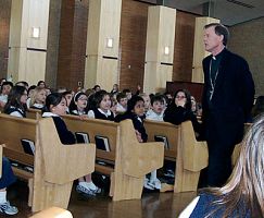 Bishop Wester visits St. John the Baptist Elementary School