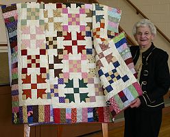 Quilter of 30 years is known for donating her handmade works to various Catholic fundraisers 