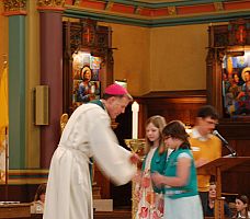 Religious emblems ceremony recognizes three women for their service to Girl Scouting in diocese