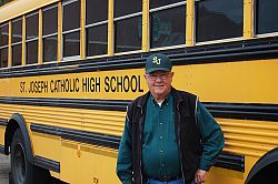 Saint Joseph bus driver bids farewell to students and faculty at Ogden Catholic HS