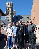 Fr. Hope and family visit bishop and cathedral