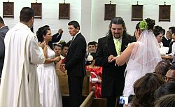 Parishes celebrate community weddings for the first time