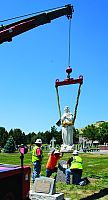 Blessed Mother statue placed in Mount Calvary Cemetery