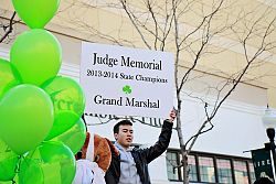 Judge CHS, 3A State Football  champs, lead St. Patrick's Day parade