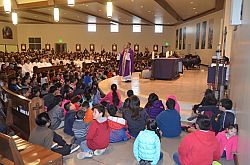 Parish celebrates a Mass in which children are active participants