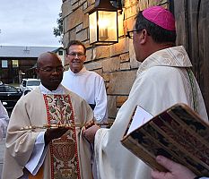 Bishop Solis dedicates Monticello church
