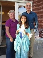 Student's hand-sewn costume wins blue ribbon at state fair