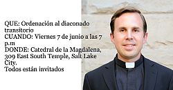 Se realizará ordenación al diaconado de Seminarista diocesano 
