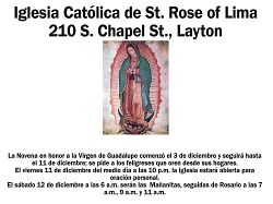 Celebraciones 2020 para la Virgen de Guadalupe