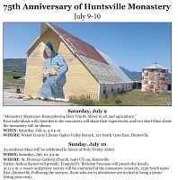 Presentations at library, open-air Mass will mark 75th anniversary of Huntsville monastery