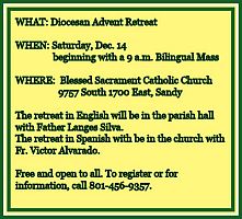 Diocesan Advent Retreat will be Dec. 14