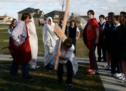 Students bring the Stations of the Cross to life