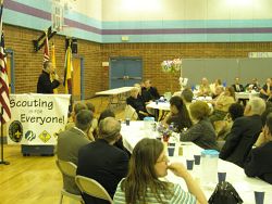 Scouters and clergy honored with bishop's dinner