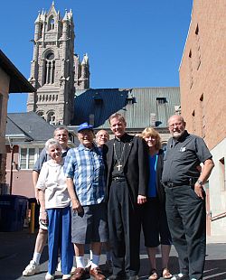 Fr. Hope and family visit bishop and cathedral