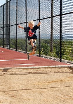 Young athletes compete at track and field meet
