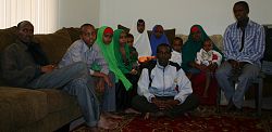 Volunteers welcome Somali family from refugee camp
