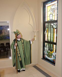 Window honors founder of Knights of Columbus