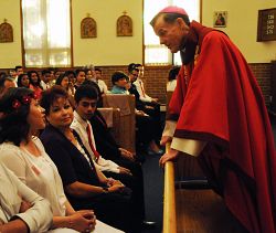 Large class for Vernal-area parishes' Confirmation