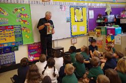 Our Lady of Lourdes students engage in faith-filled discussions with Fr. J.J. Schwall
