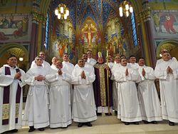 Candidates to the diaconate ready for ordination