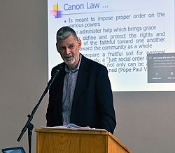 Lay ecclesial ministry class learns canon law basics