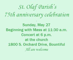 St. Olaf Parish to celebrate 75th anniversary