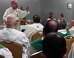 Priests gather for prayer and fraternity