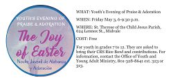 Easter retreat for youth scheduled for May 3