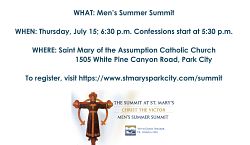 Faith summits scheduled