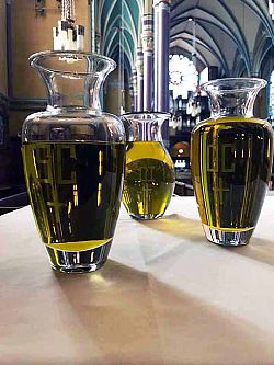 Oils consecrated during Chrism Mass bear much symbolism