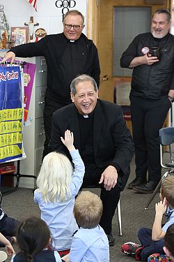 Bishop Solis Visits St. Olaf School