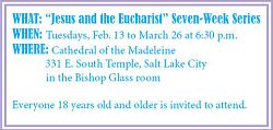 During Lent, cathedral is offering series on the Eucharist