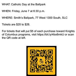 Inaugural Catholic Day at the Salt Lake Bees planned for June 7 at Smiths Ballpark