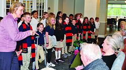 Choir School Students Visit with Senior Living Community