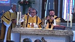 The day after ordination, Father Shumway celebrates Mass of Thanksgiving