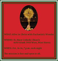 St. Mary Parish to host three-night Eucharistic mission